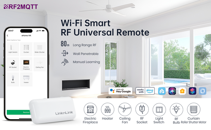 eHome HA RF smart hub for Home Assistant RF automation checklist