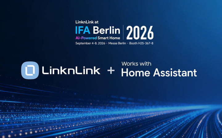 LinknLink and Home Assistant IFA 2026 open smart home exchange graphic
