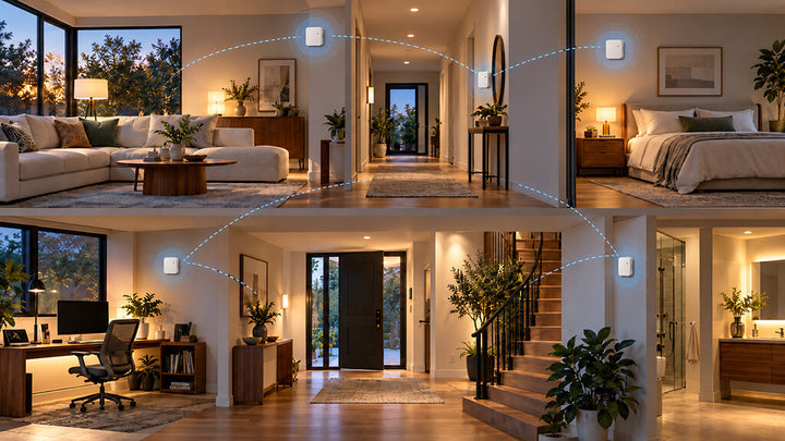 Whole-home presence detection scene with eMotion Air sensors