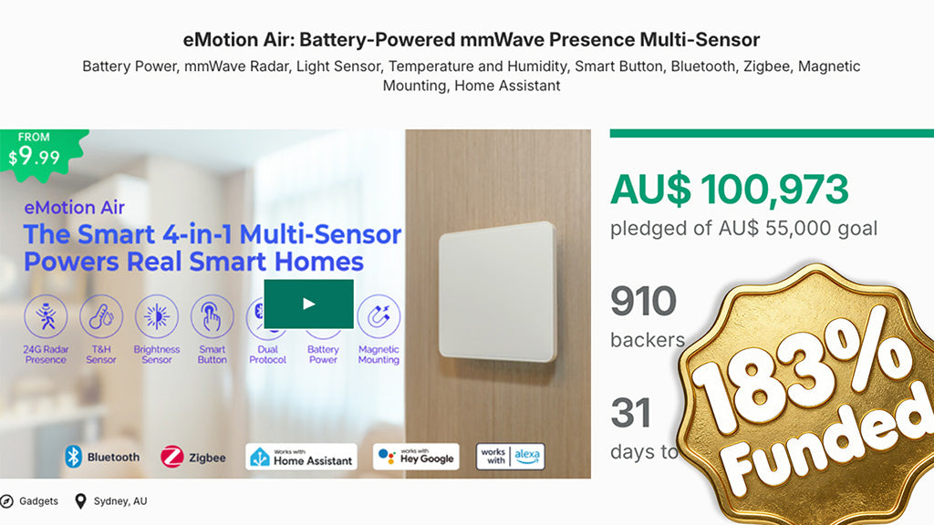 $100,000 Milestone: How eMotion Air Redefines Wireless Presence Sensing
