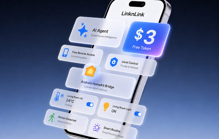 LinknLink Mobile Agent setup guide on the LinknLink App phone interface