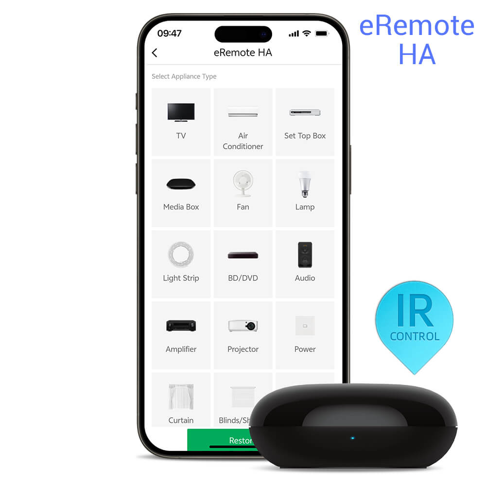 eRemote HA IR remote hub for Home Assistant
