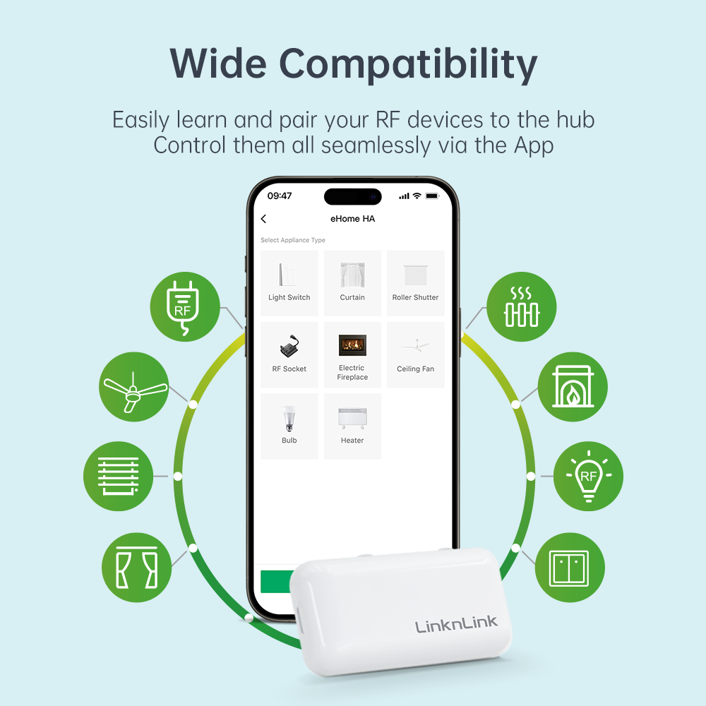 LinknLink eHome HA RF Hub for Home Assistant, MQTT & Smart Home