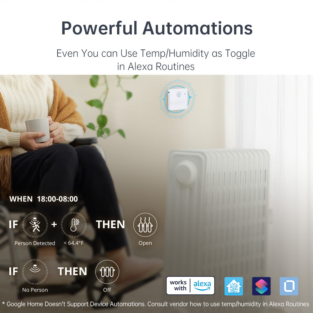 LinknLink Multi Sensor: Temperature and Humidity, PIR Motion Sensor, Brightness Sensor and Switch Button for Automations, Battery Power LinknLink