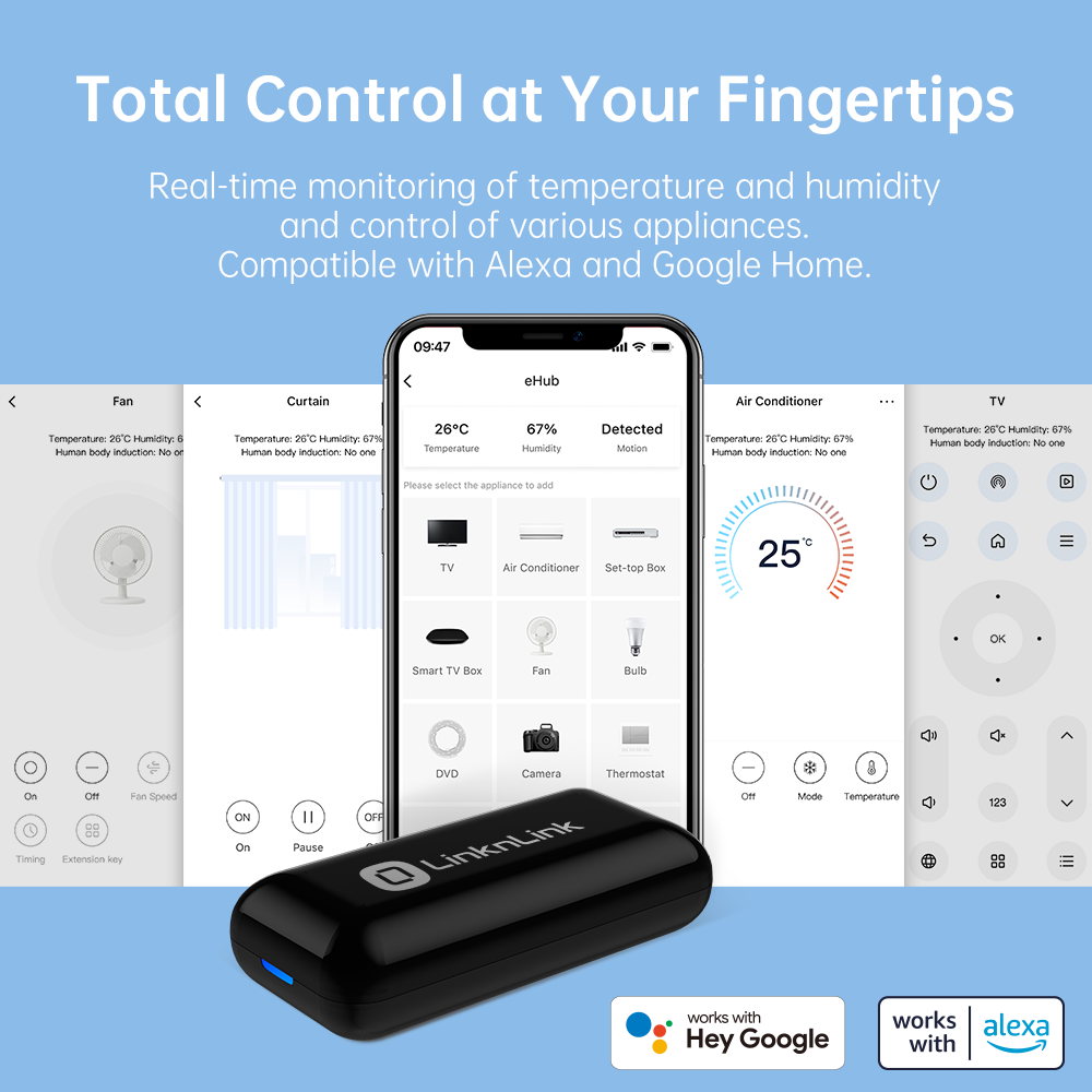 LinknLink eHub: IR and RF Control with Motion, Temperature, Humidity Sensors LinknLink