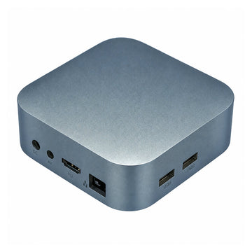 HomeClaw Max blue-gray aluminum gateway in a three-quarter view