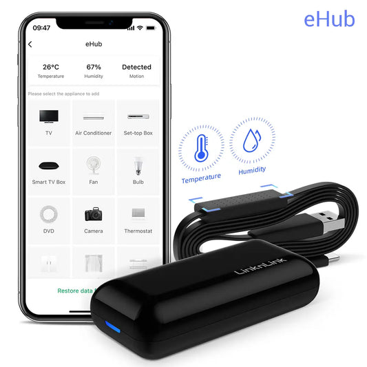 LinknLink eHub: IR and RF Control with Motion, Temperature, Humidity Sensors LinknLink