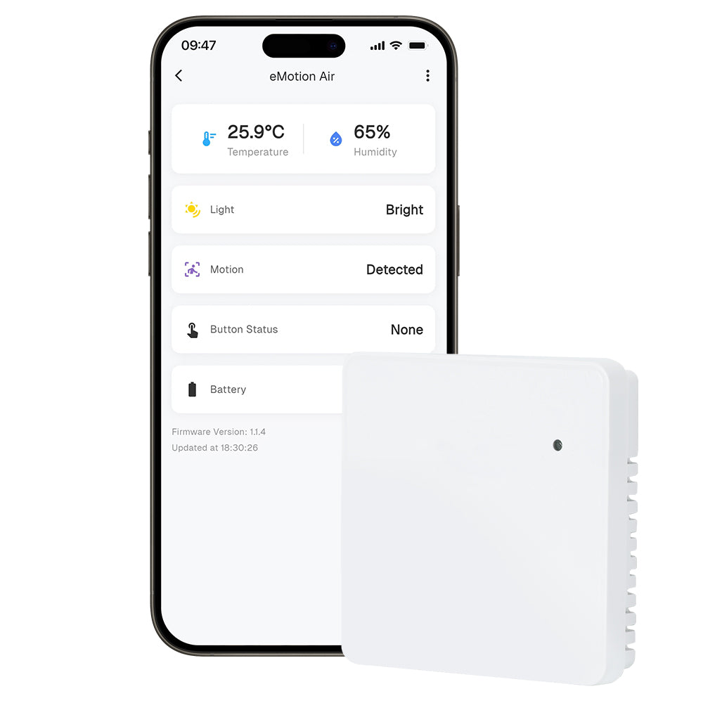 eMotion Air battery-powered mmWave presence sensor